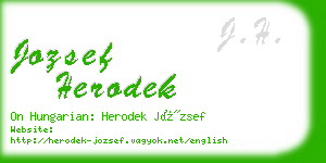 jozsef herodek business card